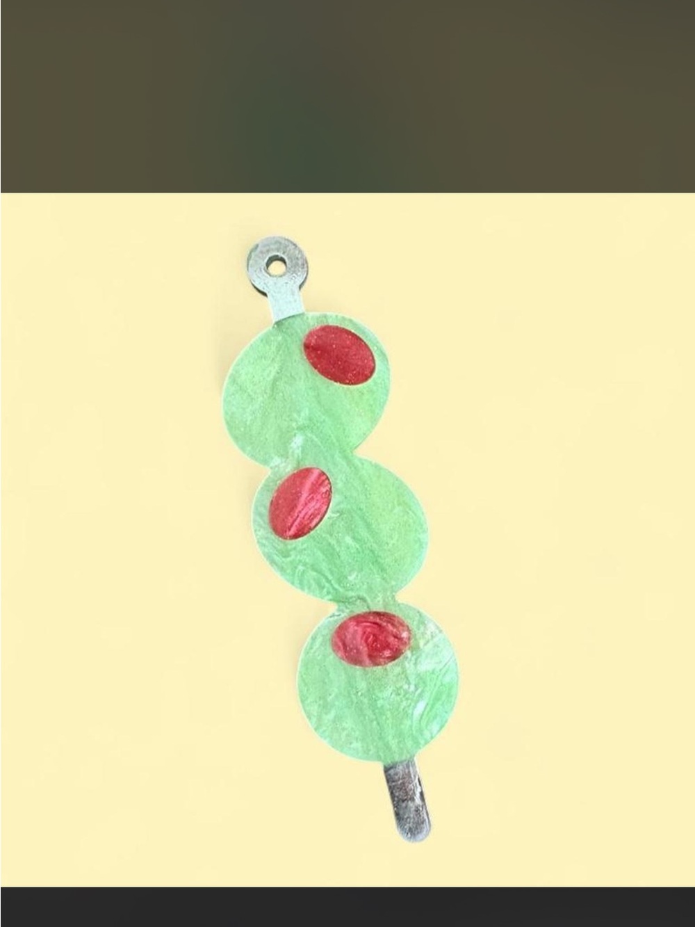 Olives resin bookmark